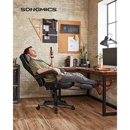 Podesiva, ergonomska uredska stolica, nosivost do 150 kg, crna i siva | SONGMICS-Vasdom.hr