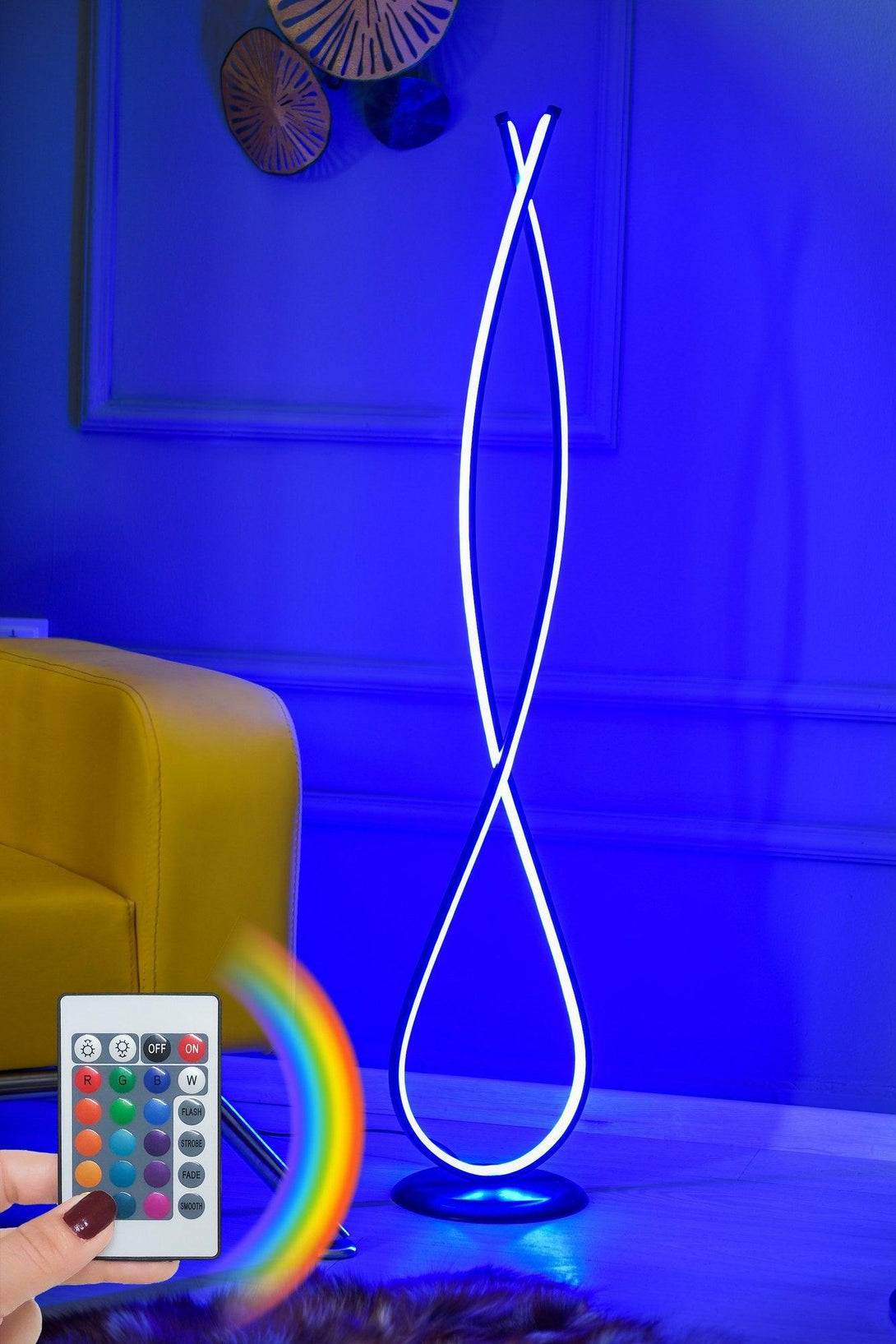 Podna lampa Infinity Black - Multicolor-Vasdom.hr