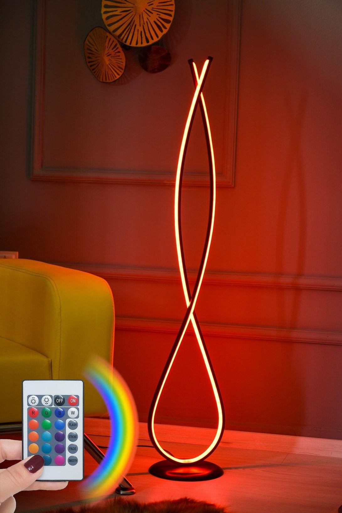 Podna lampa Infinity Black - Multicolor-Vasdom.hr