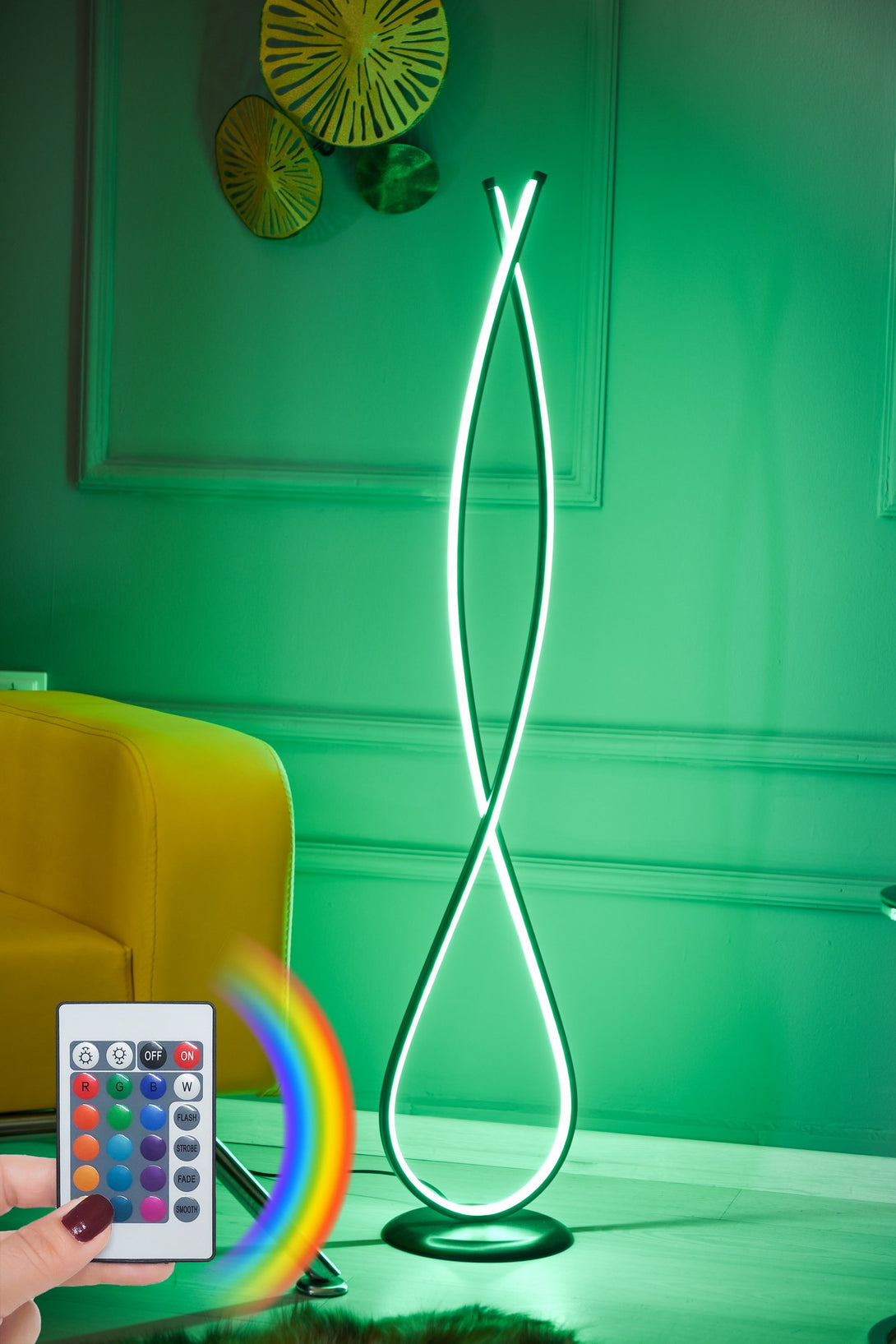 Podna lampa Infinity Black - Multicolor-Vasdom.hr