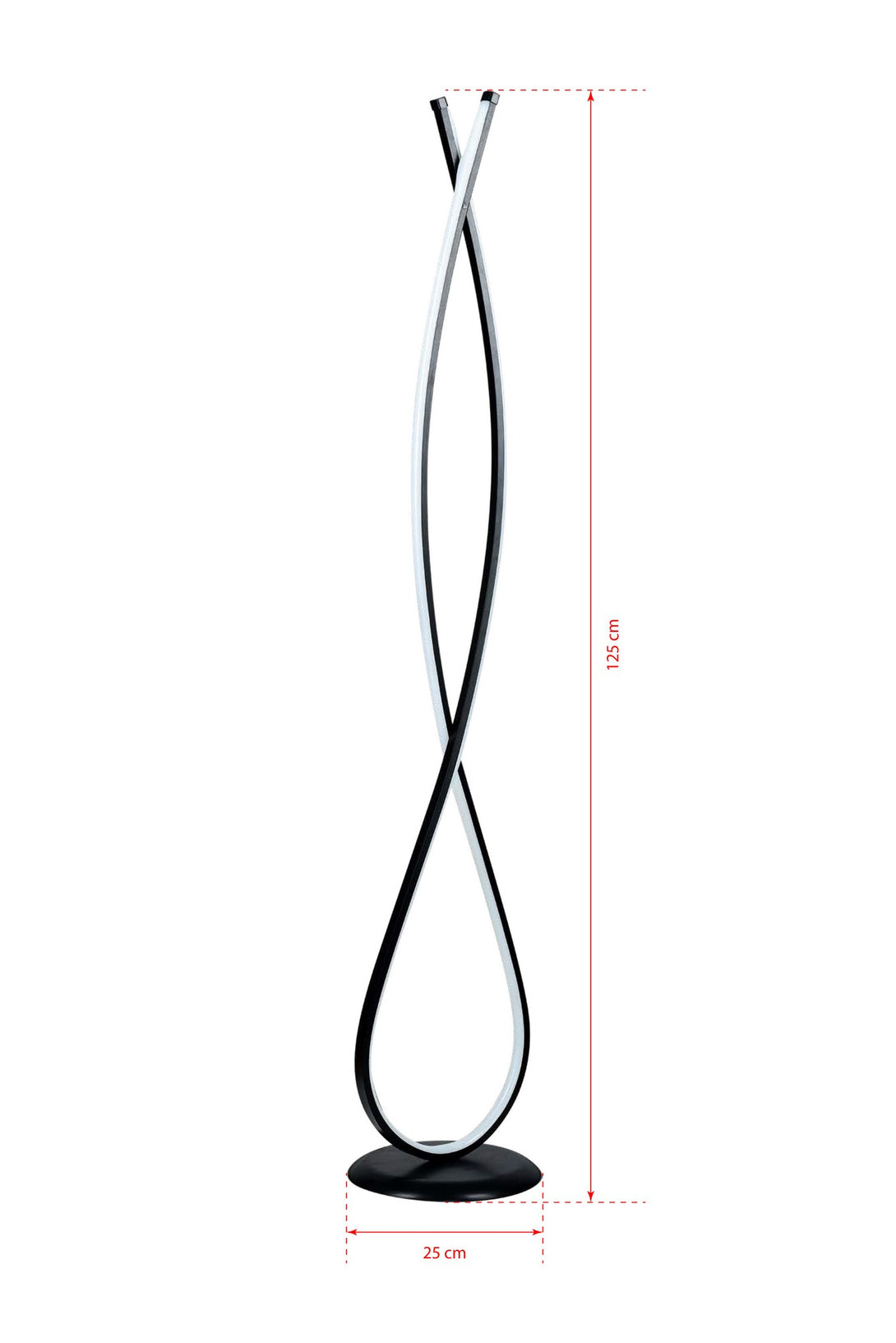 Podna lampa Infinity Black - Multicolor-Vasdom.hr