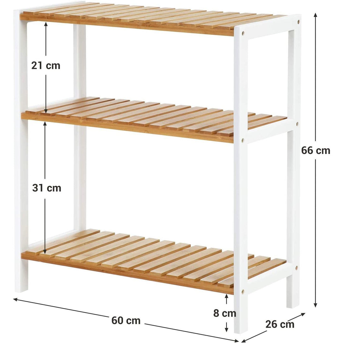 Polica od bambusa, stalak za cipele na 3 razine 60 x 66 x 26 cm | SONGMICS-Vasdom.hr