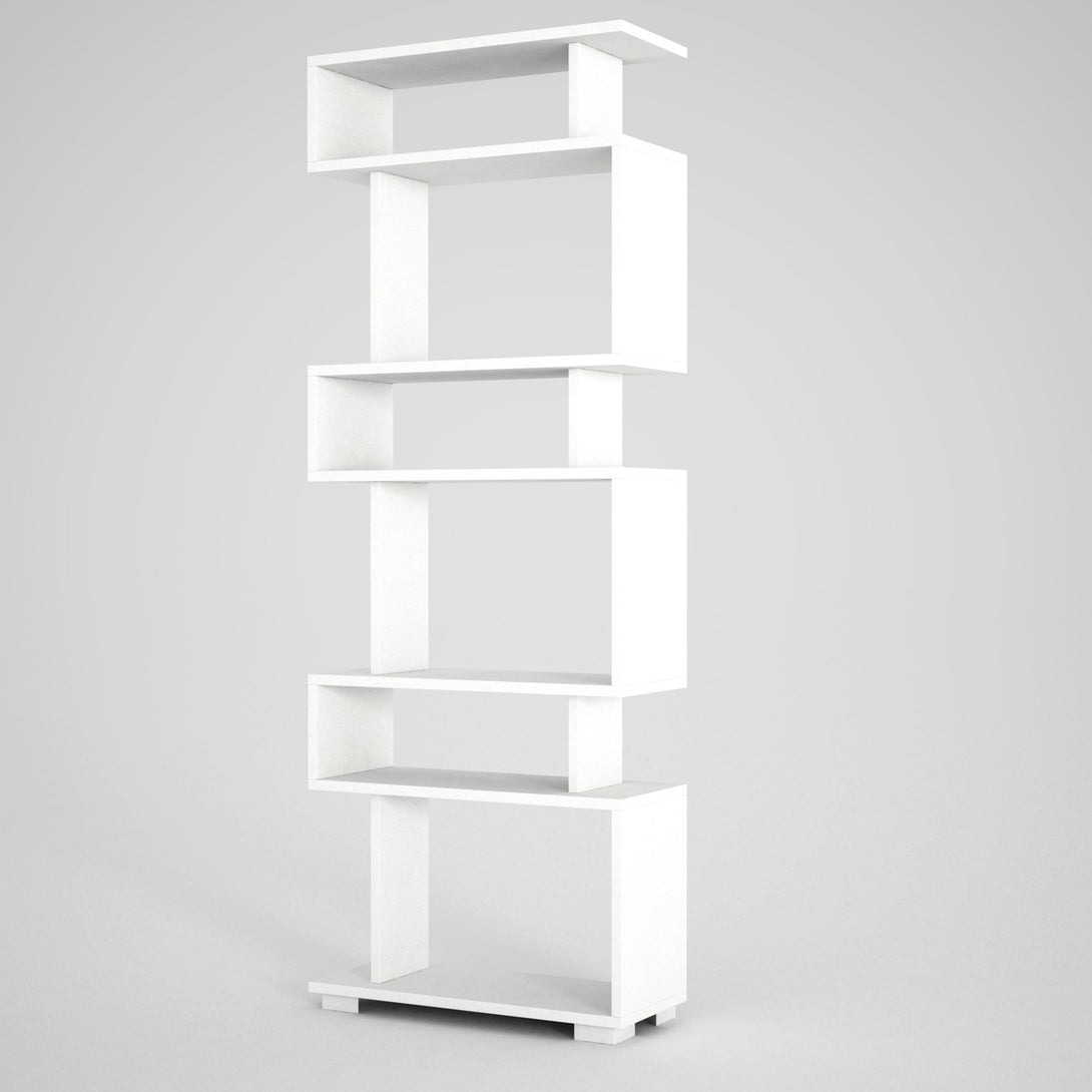 Polica za knjige Blok - White, Walnut-Vasdom.hr