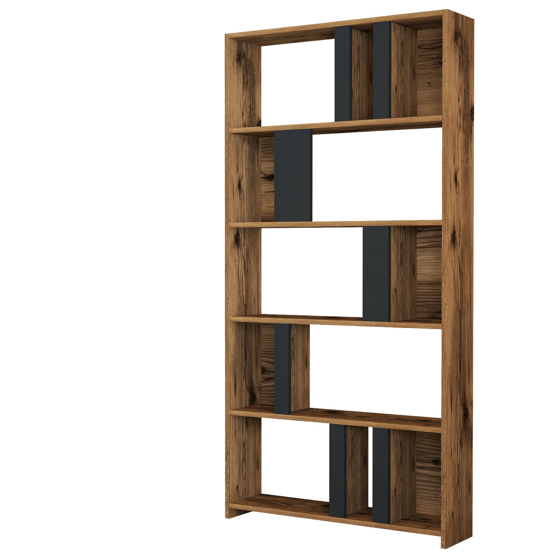 Polica za knjige Lima - Walnut, Anthracite-Vasdom.hr