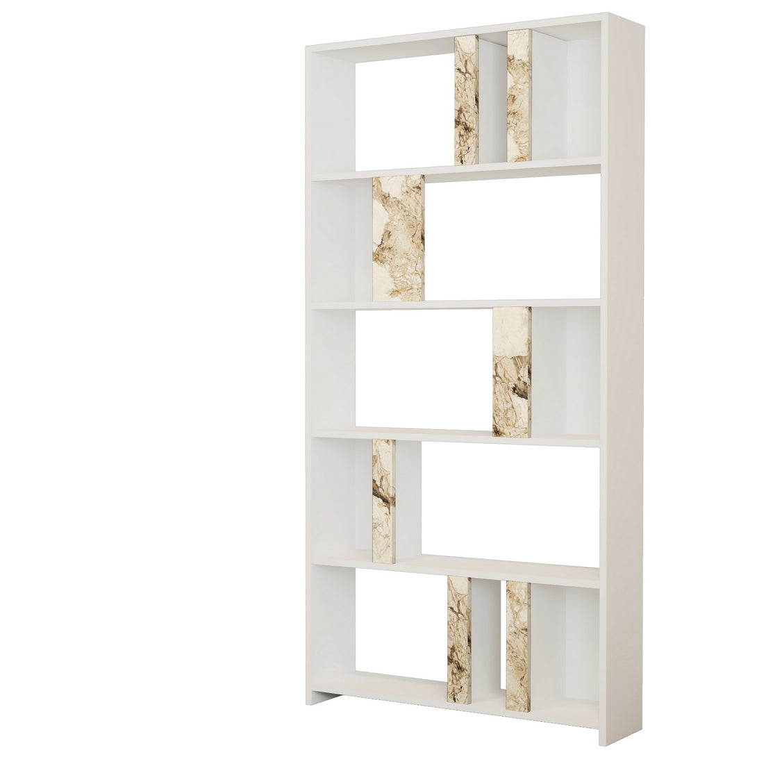 Polica za knjige Lima - White Marble-Vasdom.hr