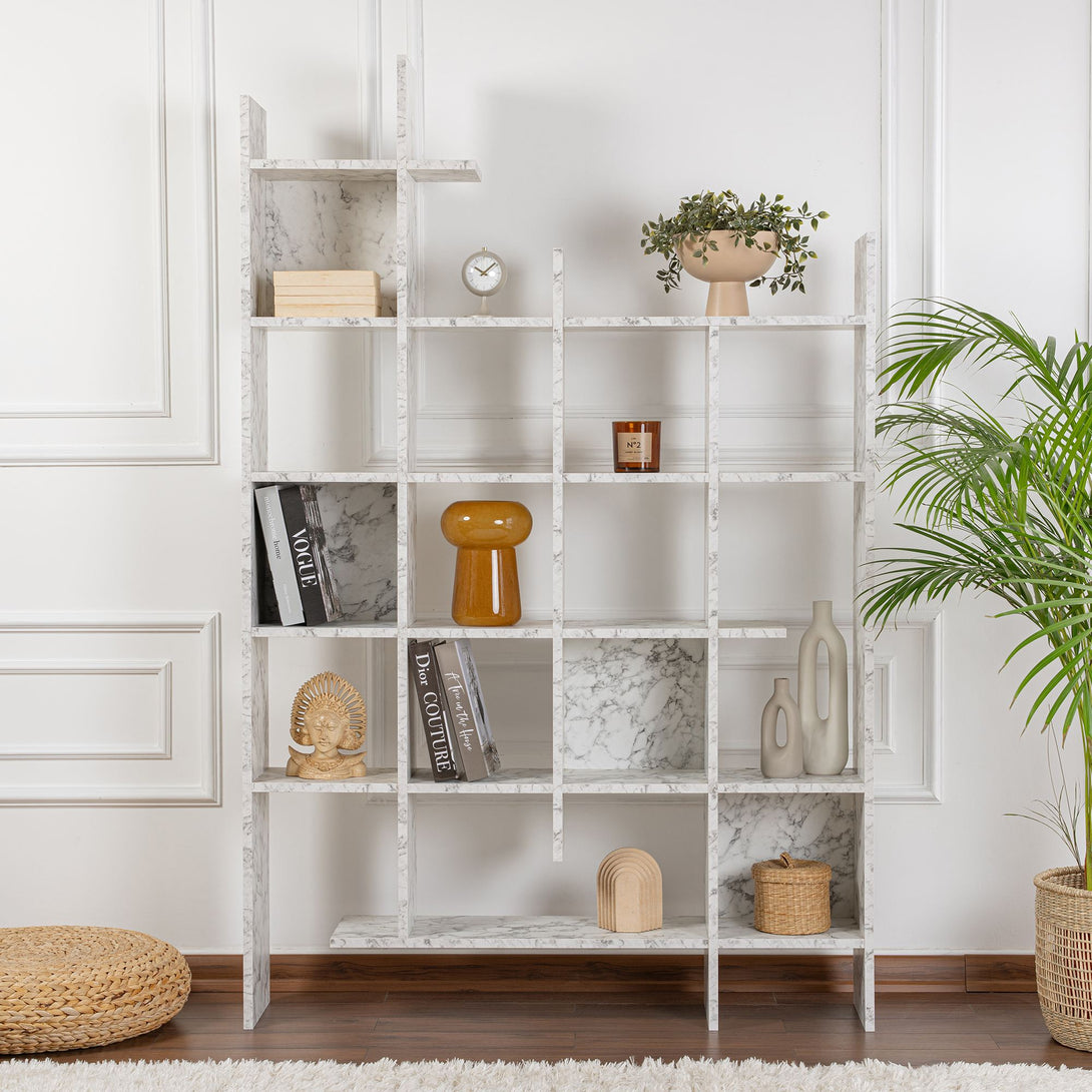 Polica za knjige Manco - Carrara Marble-Vasdom.hr