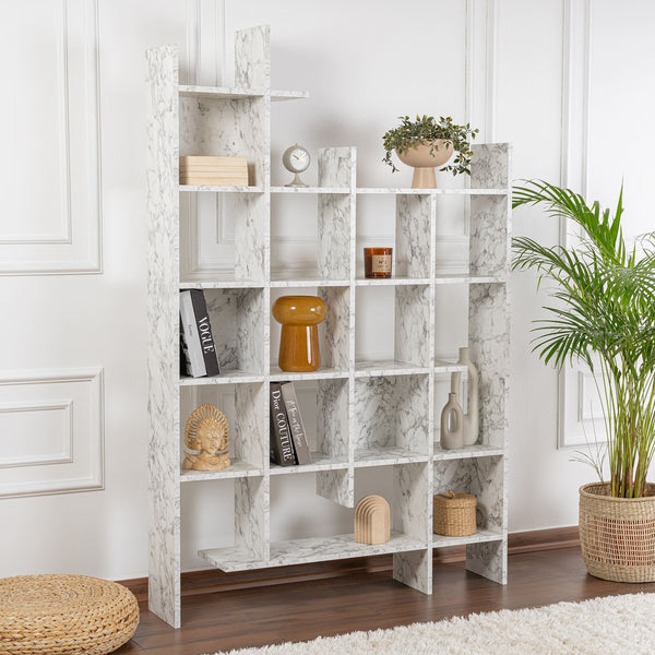 Polica za knjige Manco - Carrara Marble-Vasdom.hr