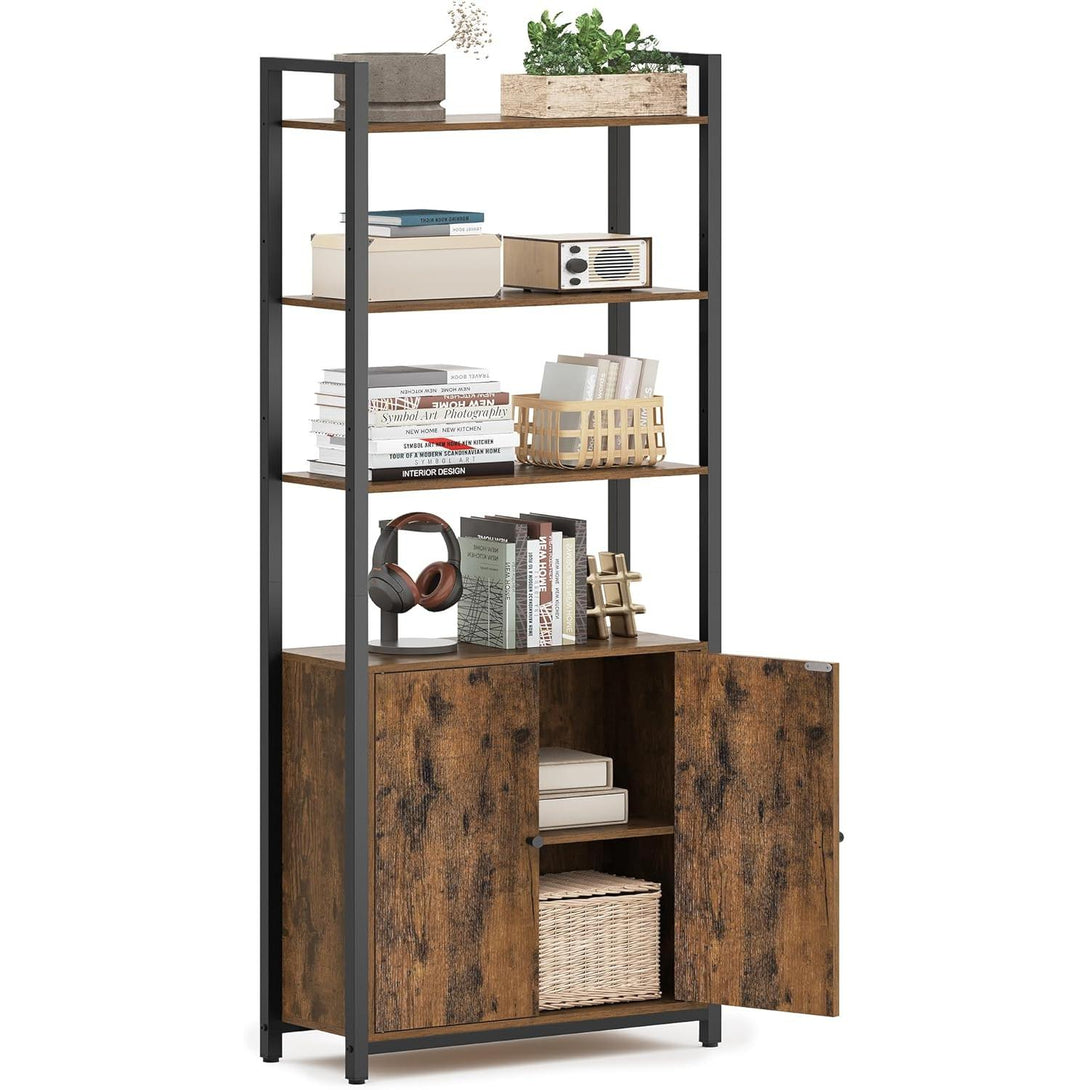 Polica za knjige na 6 razina, 24 x 60 x 159,5 cm, rustikalno smeđa i crna | VASAGLE-Vasdom.hr