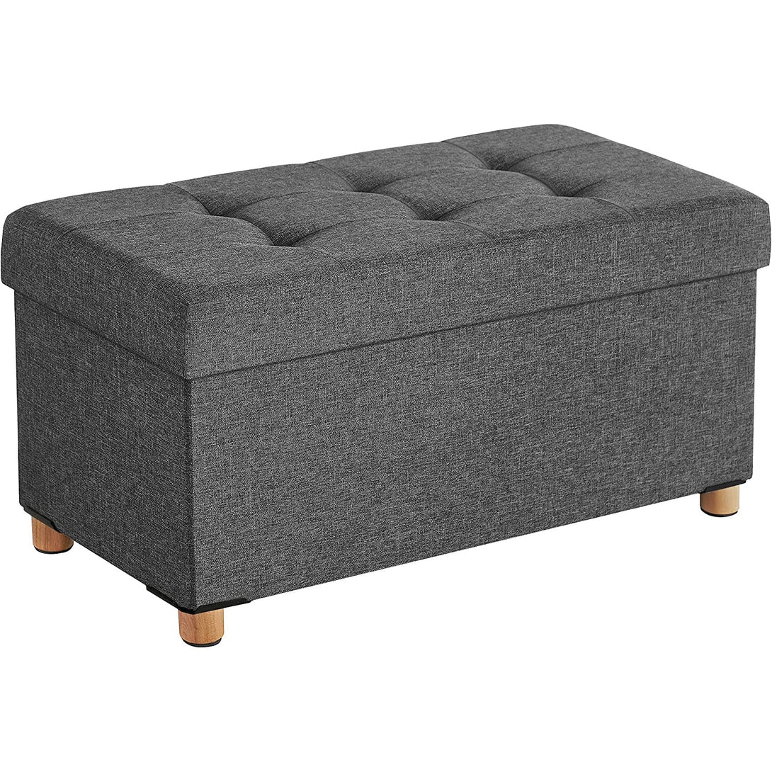Pouf, sklopiva klupa sa spremištem i poklopcem, 76 x 38 x 40 cm | SONGMICS-Vasdom.hr