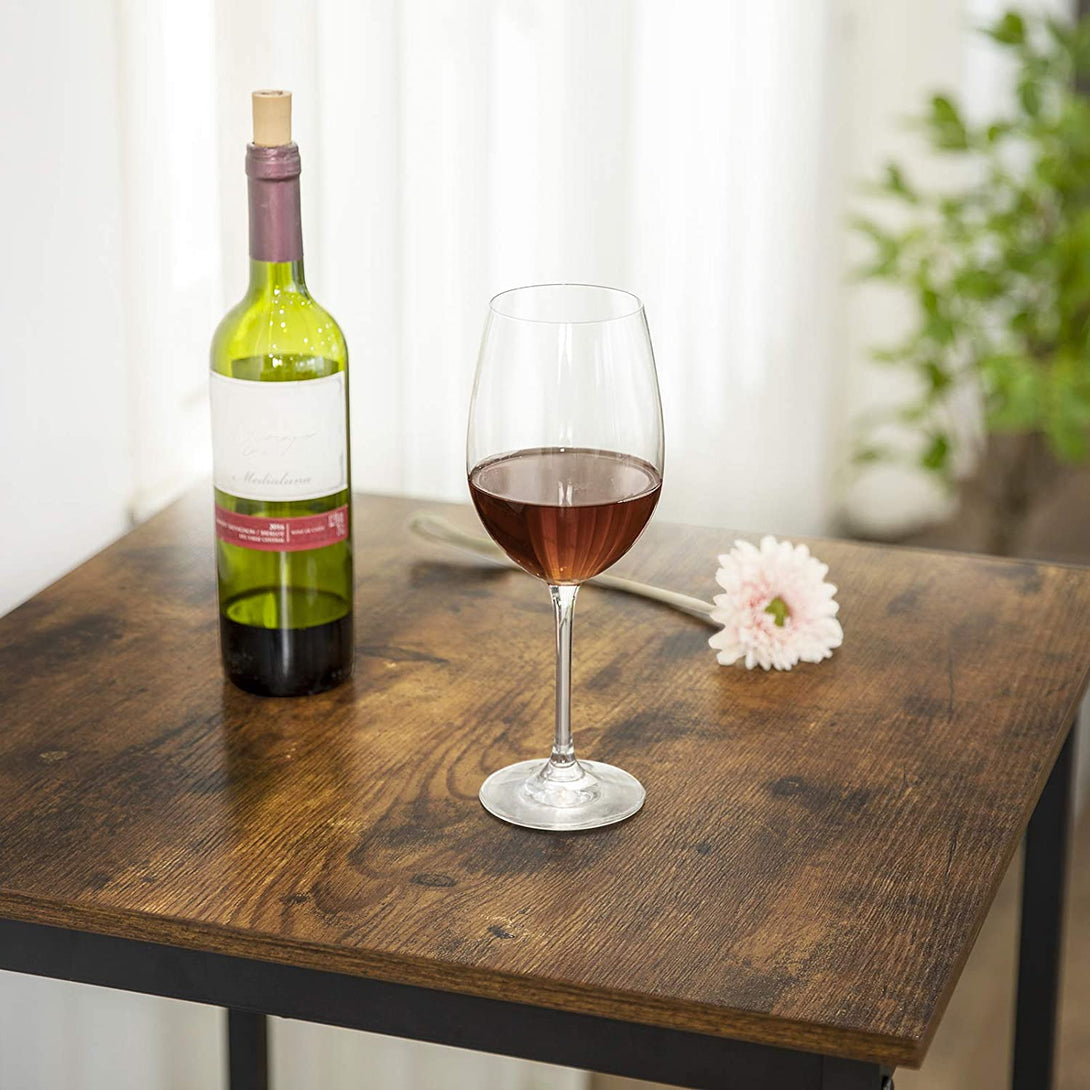 Pravokutni visoki barski stol 60 x 60 x 92 cm, rustikalno smeđa i crna | VASAGLE-Vasdom.hr