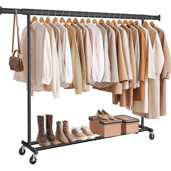 Proširivi stalak za odjeću nosivosti do 150kg, crne boje | SONGMICS-Vasdom.hr