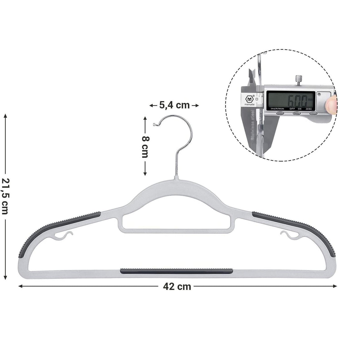 Protuklizne vješalice za odjeću širine 42 cm, pakiranje od 30 kom, sive | SONGMICS-Vasdom.hr