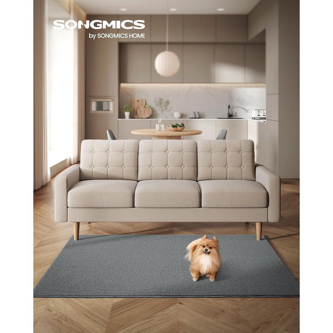 Protuklizni tepih 120 x 170 cm, mekan i moderan tepih za svaku prostoriju, sivi | SONGMICS-Vasdom.hr