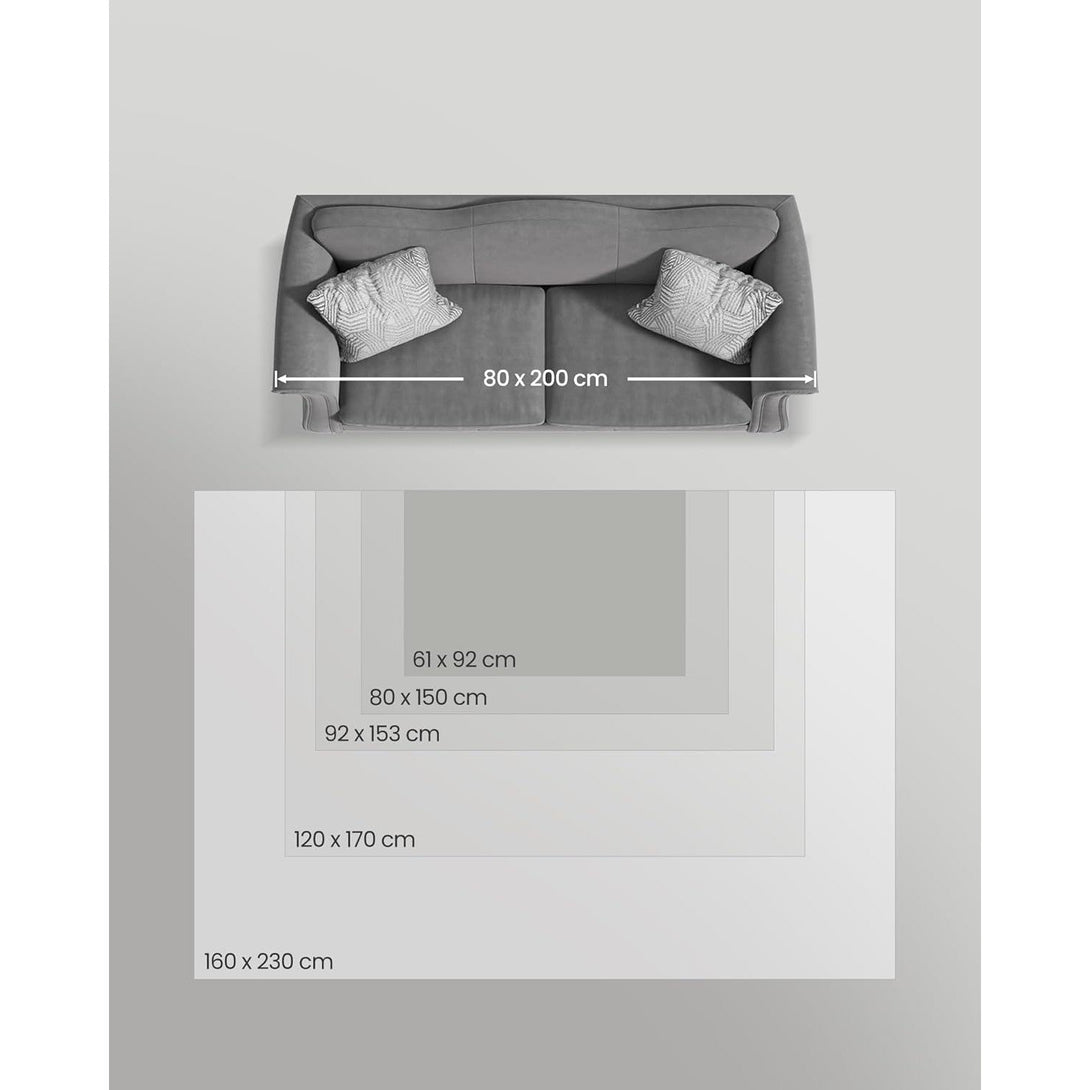 Protuklizni tepih, 120 x 170 cm, periv u perilici, sive boje | SONGMICS-Vasdom.hr