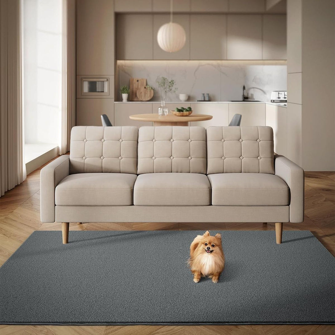 Protuklizni tepih 160 x 230 cm, mekan i moderan tepih za svaku prostoriju, sivi | SONGMICS-Vasdom.hr