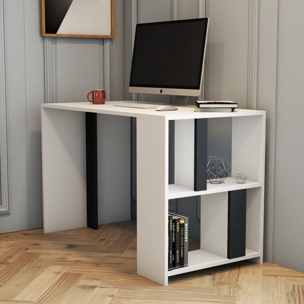 Radni stol Lima - White, Anthracite-Vasdom.hr