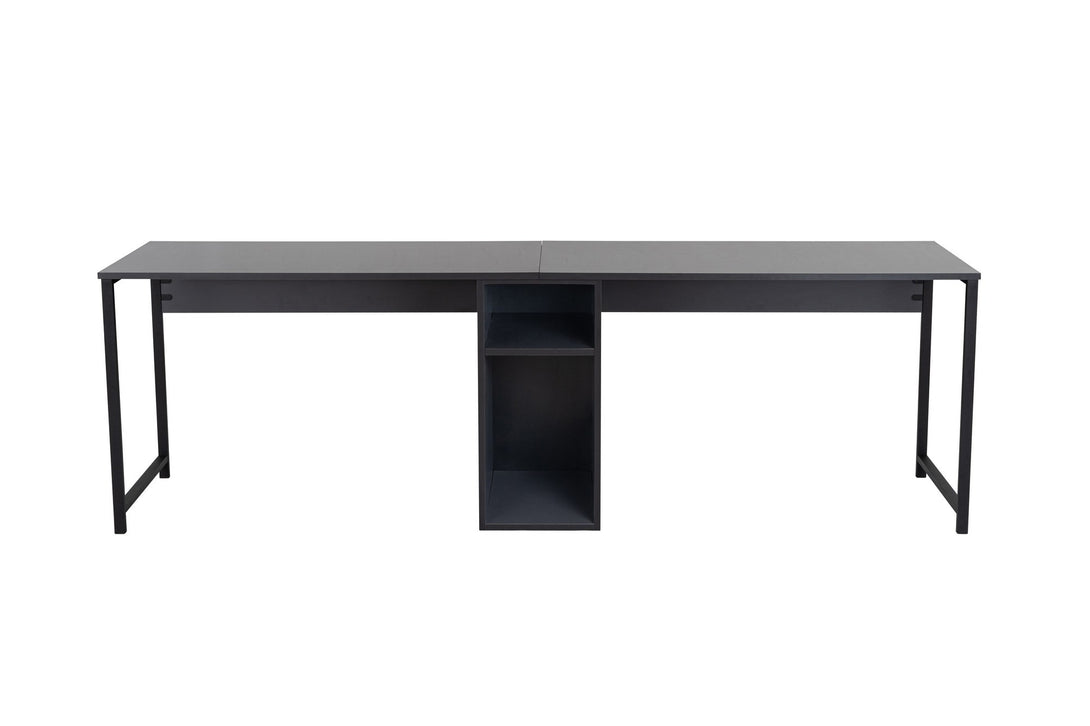 Radni stol Twin Study Desk - Anthracite, Black-Vasdom.hr