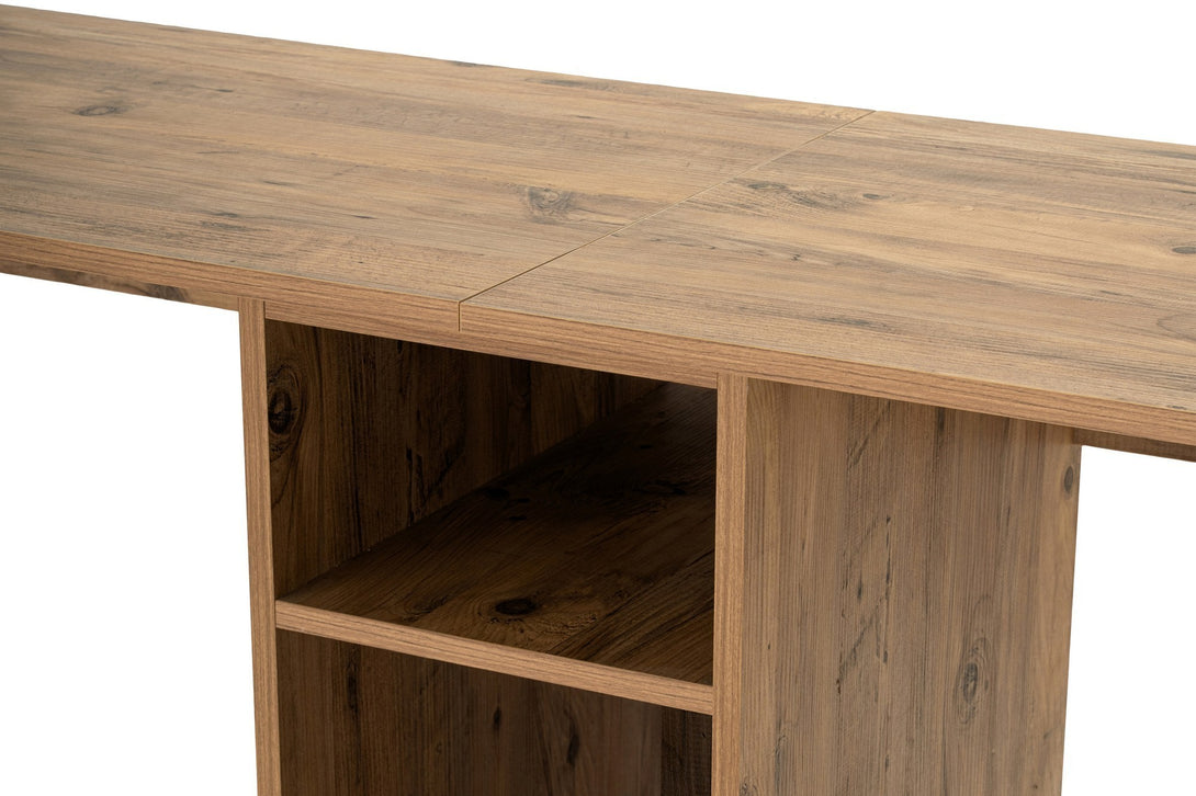 Radni stol Twin Study Desk - Atlantic Pine, Black-Vasdom.hr