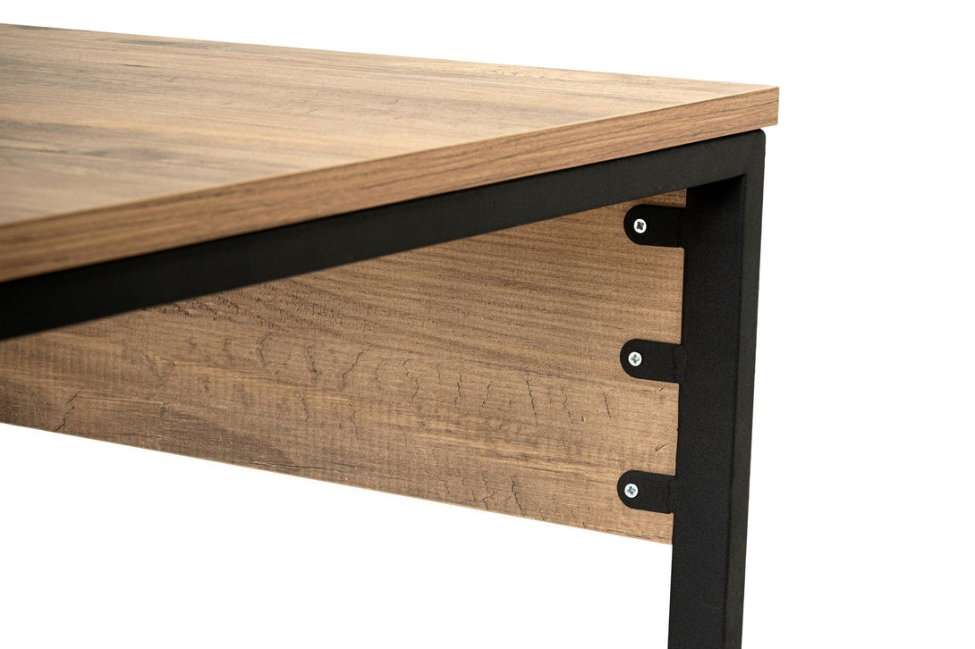Radni stol Twin Study Desk - Atlantic Pine, Black-Vasdom.hr