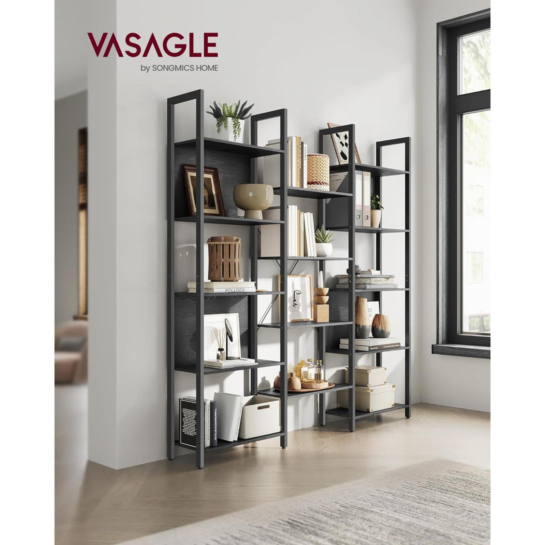 Regal za knjige s 14 polica, 24 x 158 x 166 cm, crne boje | VASAGLE-Vasdom.hr