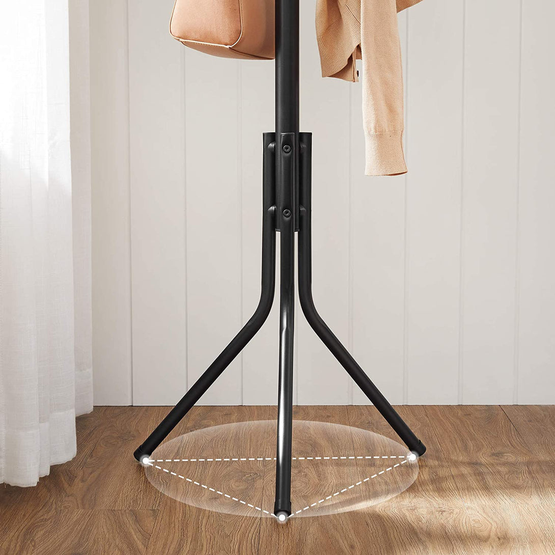 Samostojeća metalna vješalica za kapute, odjeću, visoka 182cm, crna | SONGMICS-Vasdom.hr