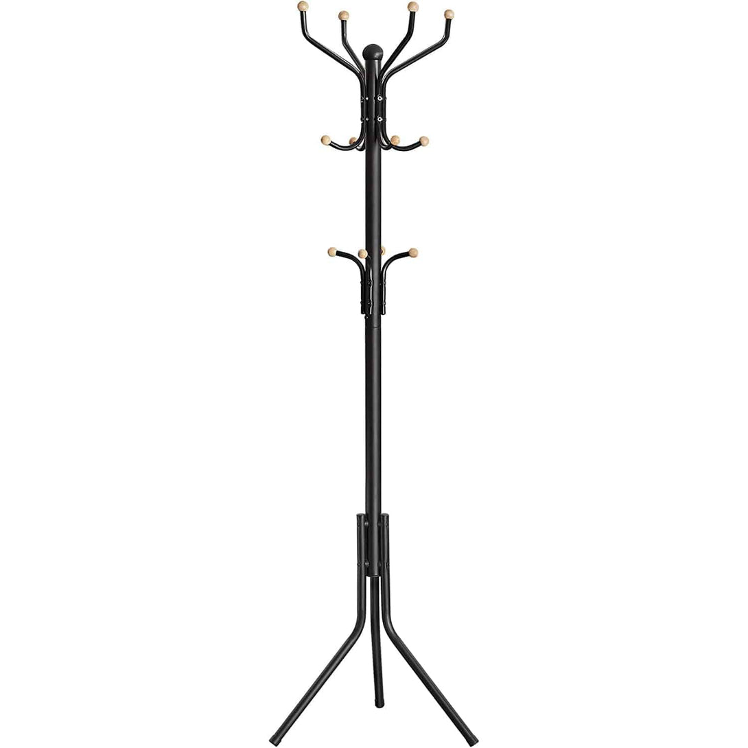 Samostojeća metalna vješalica za kapute, odjeću, visoka 182cm, crna | SONGMICS-Vasdom.hr