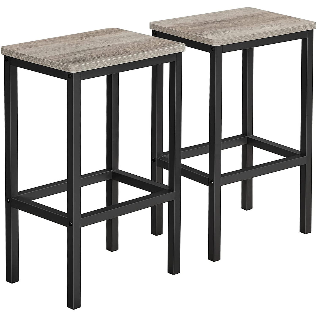 Set od 2 barske stolice, kuhinjske stolice 40 x 65 x 30 cm, sivo-crna | VASAGLE-Vasdom.hr