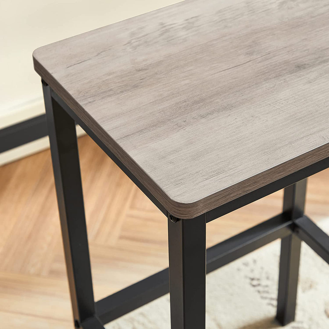 Set od 2 barske stolice, kuhinjske stolice 40 x 65 x 30 cm, sivo-crna | VASAGLE-Vasdom.hr