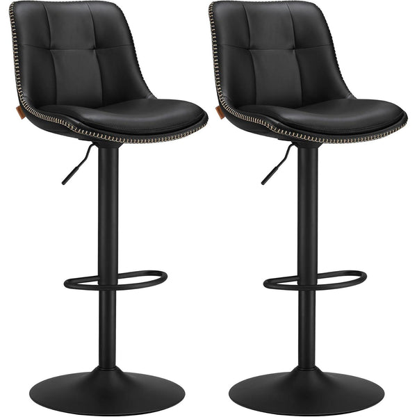 Set od 2 barske stolice, podesive visine, 44 x 48 x (90–112) cm, crne boje | VASAGLE-Vasdom.hr