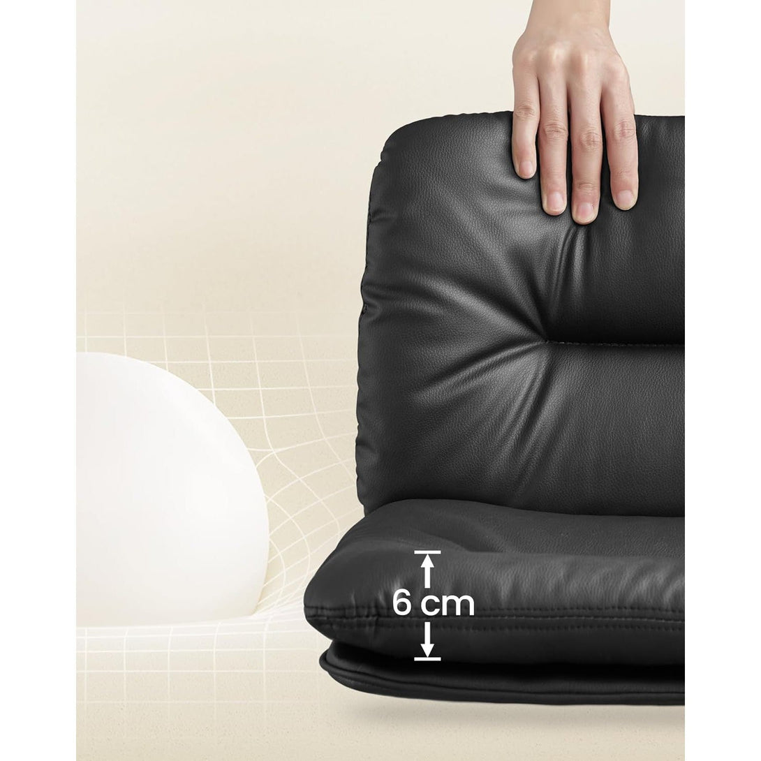 Set od 2 barske stolice s naslonom, podesive visine, 47 x 41 x (89–110) cm, crne | VASAGLE-Vasdom.hr