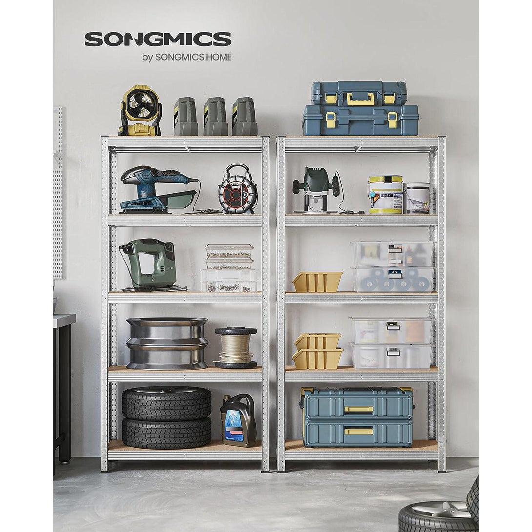 Set od 2 metalna regala za odlaganje na 5 razina, 180 x 90 x 40 cm, srebrna | SONGMICS-Vasdom.hr