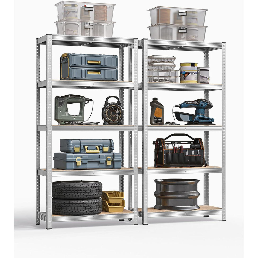 Set od 2 metalna regala za odlaganje na 5 razina, 180 x 90 x 40 cm, srebrna | SONGMICS-Vasdom.hr