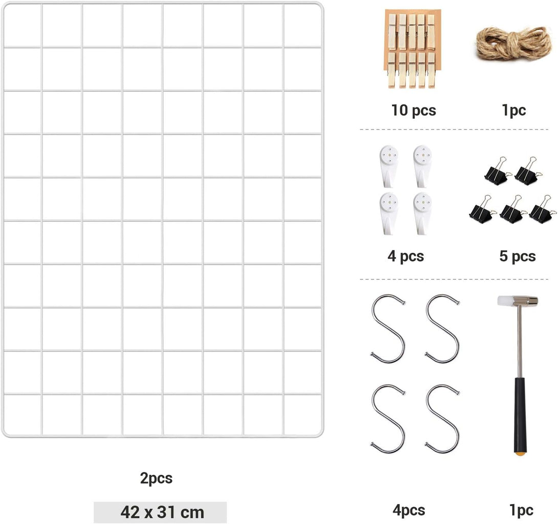 Set od 2 mrežasta panela, dimenzije: 42 x 31 cm po panelu, bijeli | SONGMICS-Vasdom.hr