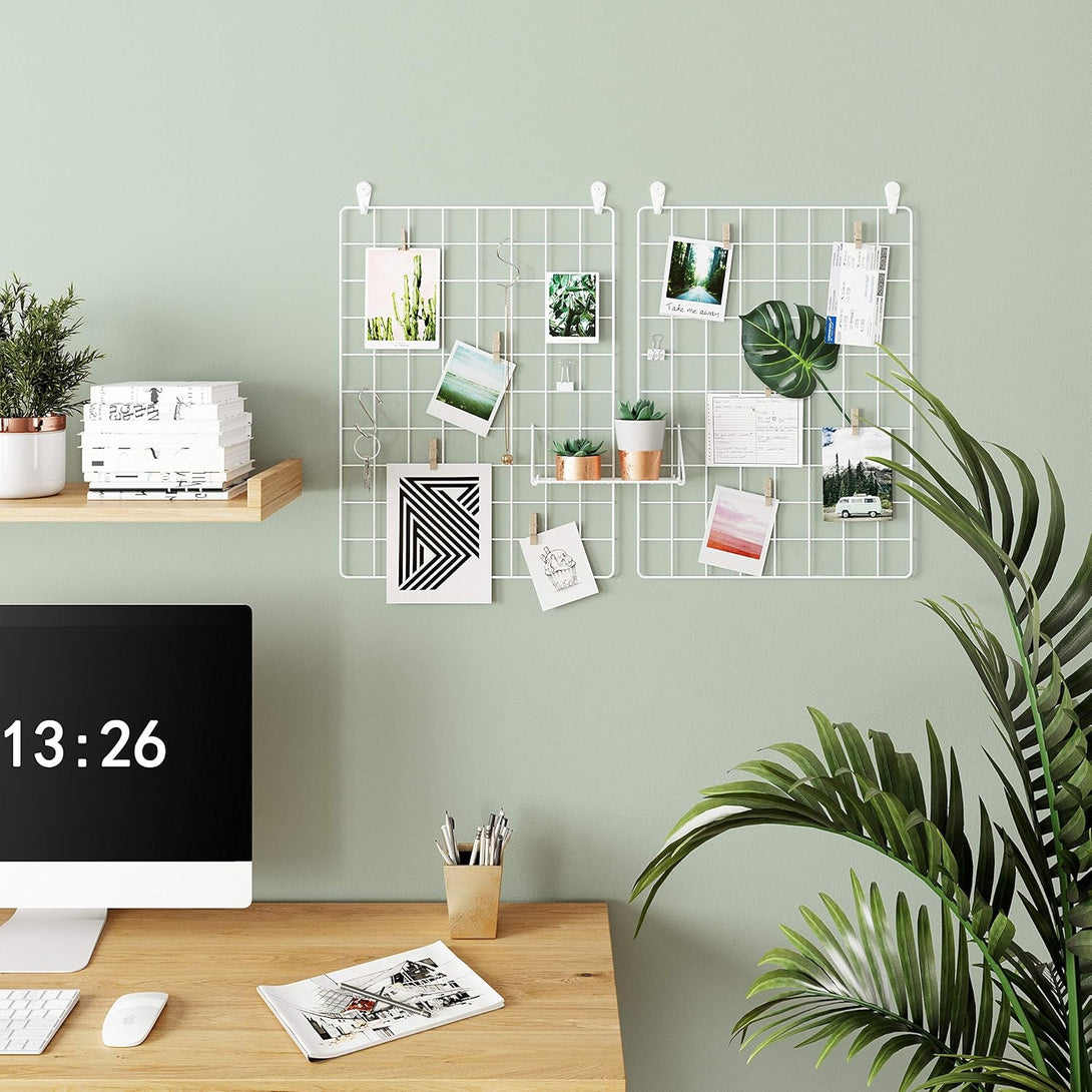 Set od 2 mrežasta panela, dimenzije: 42 x 31 cm po panelu, bijeli | SONGMICS-Vasdom.hr