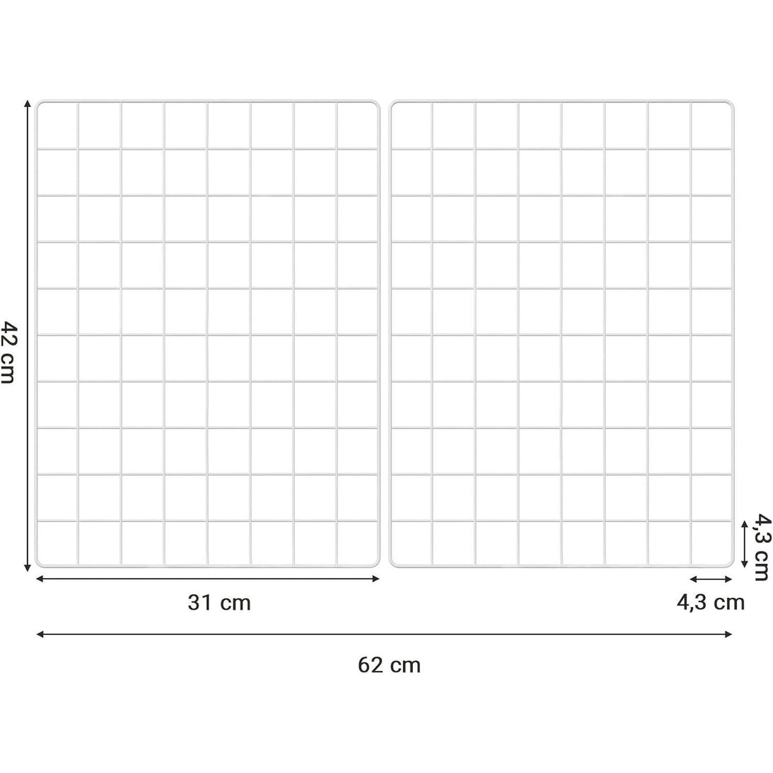 Set od 2 mrežasta panela, dimenzije: 42 x 31 cm po panelu, bijeli | SONGMICS-Vasdom.hr