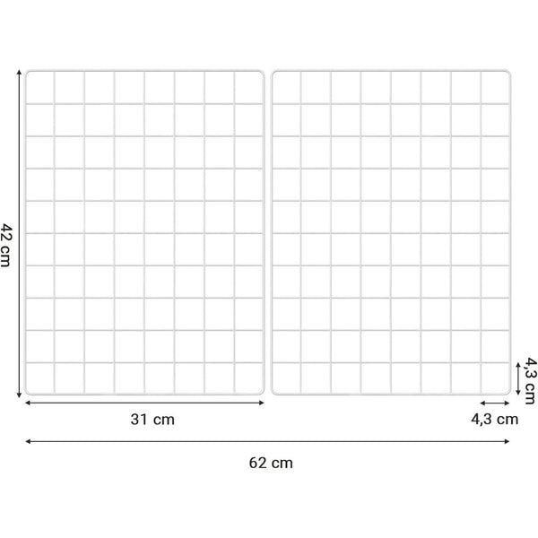 Set od 2 mrežasta panela, dimenzije: 42 x 31 cm po panelu, bijeli | SONGMICS-Vasdom.hr