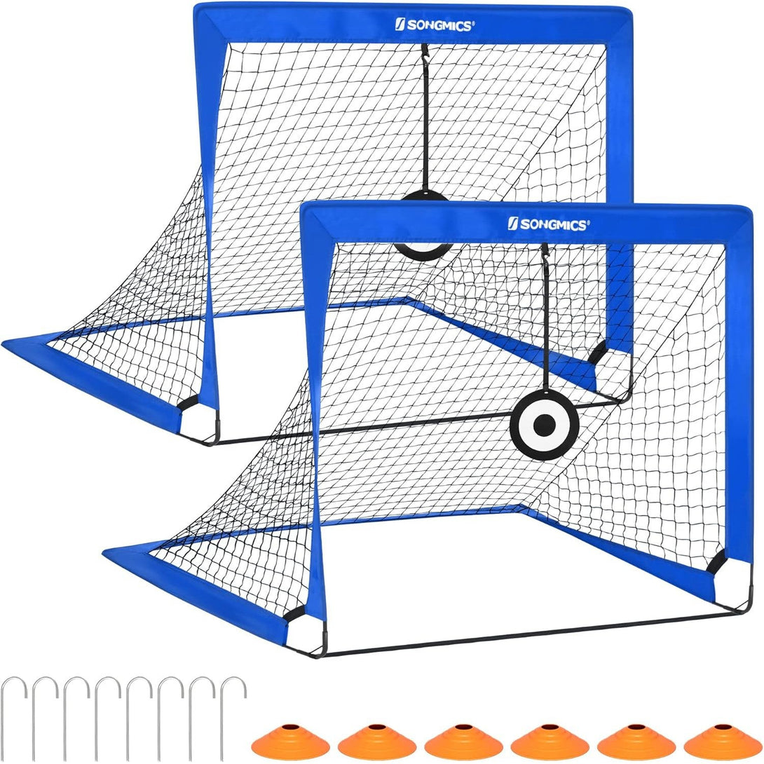 Set od 2 nogometna gola, dimenzija od 90 x 120 x 90, stakloplastika, plavi| SONGMICS-Vasdom.hr