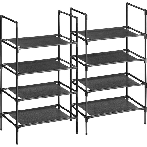 Set od 2 stalka za cipele s 4 razine, 28 x 45 x 80 cm, crne boje | SONGMICS-Vasdom.hr