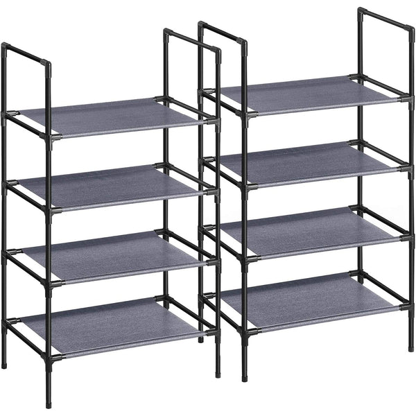 Set od 2 stalka za cipele s 4 razine, 28 x 45 x 80 cm, sive boje | SONGMICS-Vasdom.hr