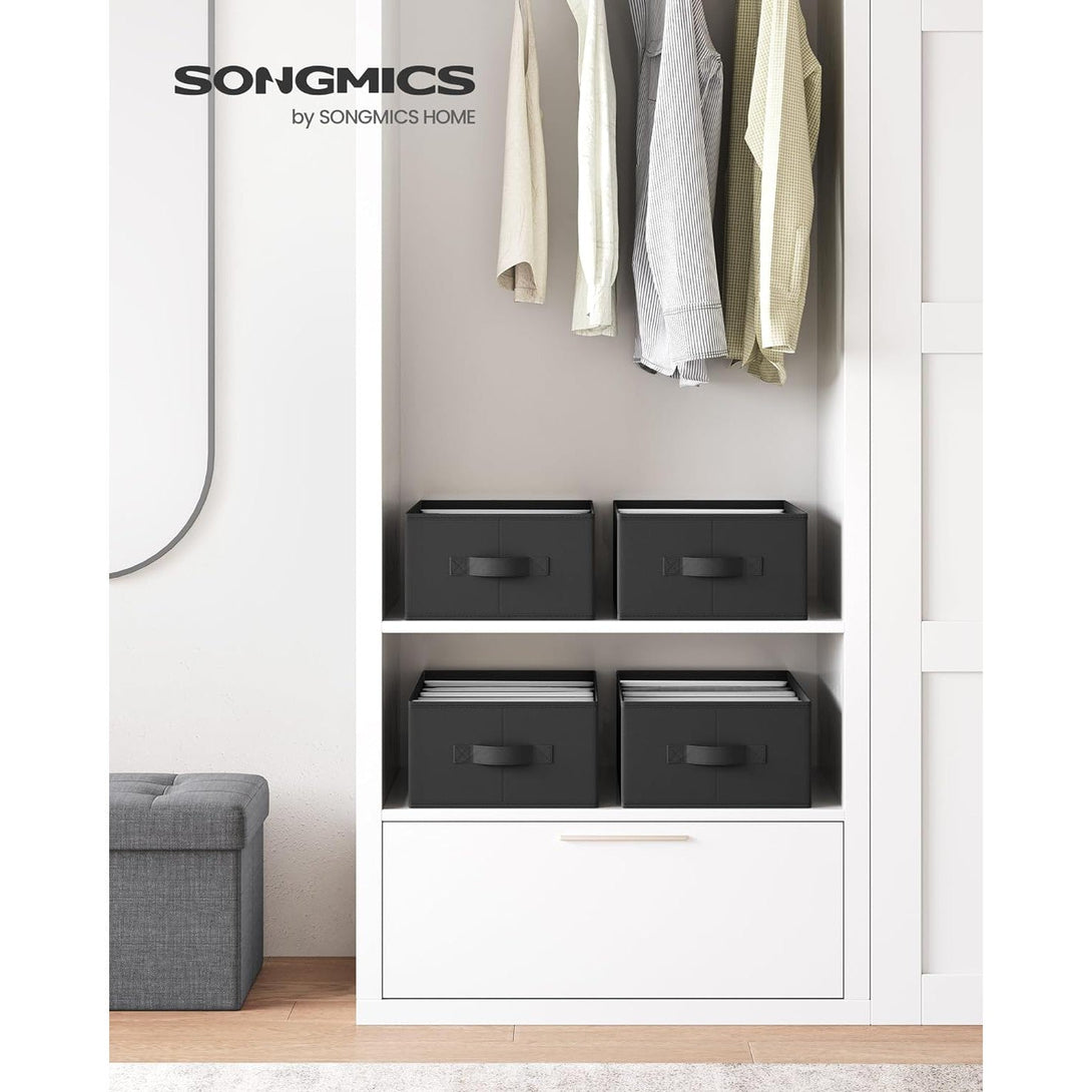 Set od 4 kutije za pohranu, organitatori ladica, 42 x 30 x 17 cm, crni | SONGMICS-Vasdom.hr