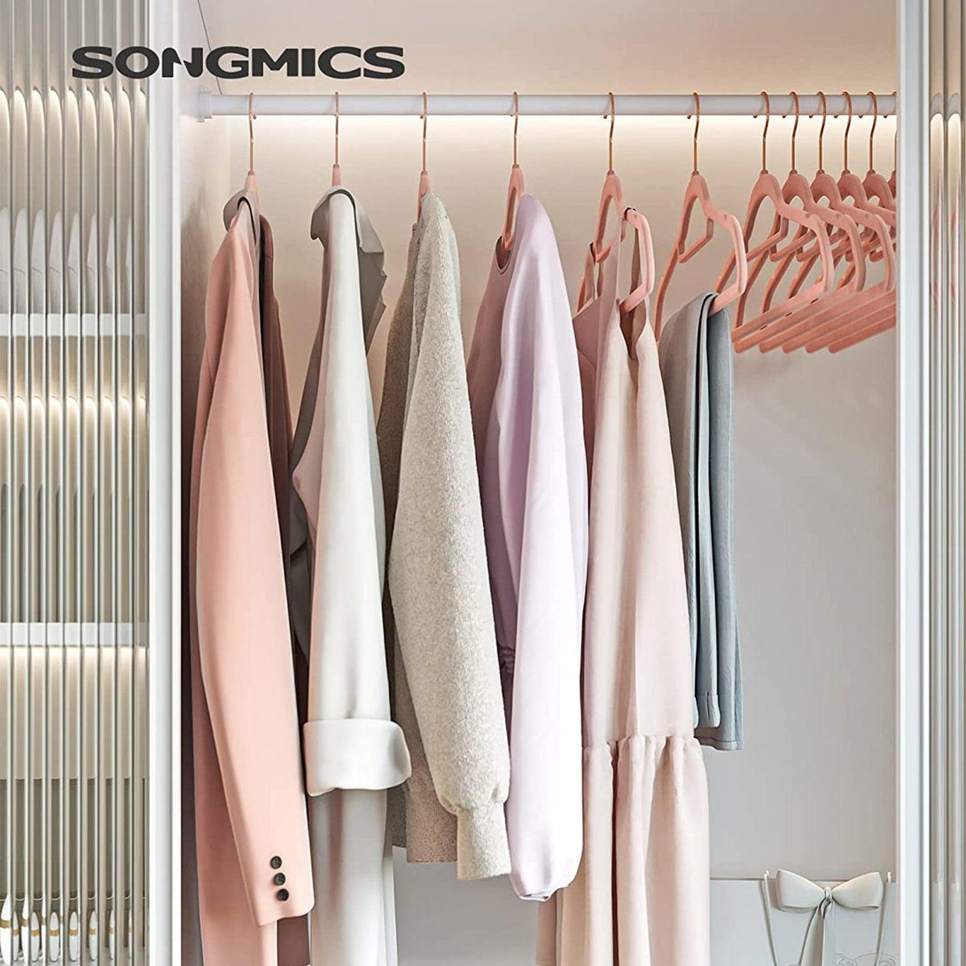 Set od 50 protukliznih, baršunastih vješalica, ružičaste boje | SONGMICS-Vasdom.hr