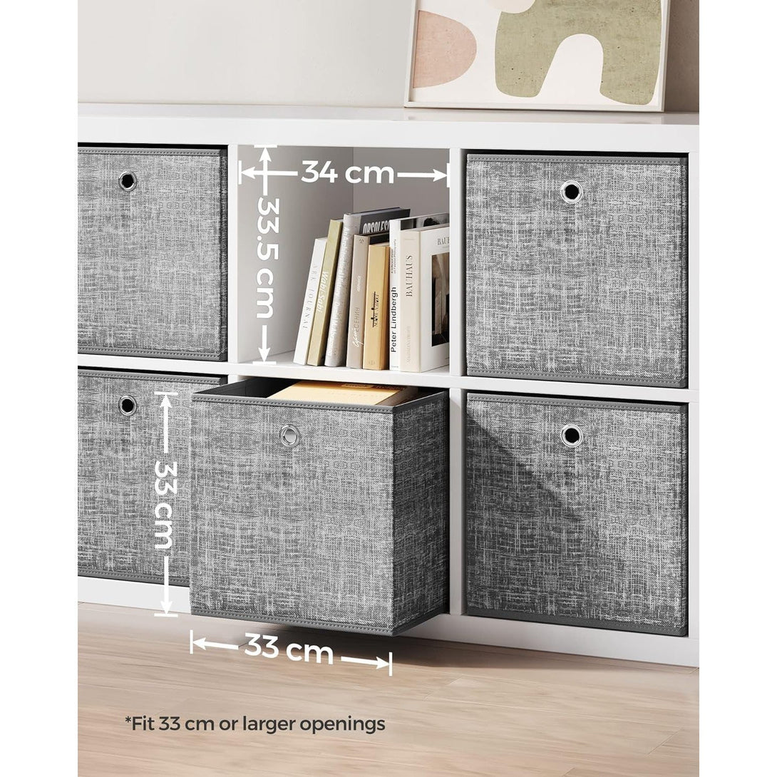 Set od 6 kutija za pohranu, 33x33x33 cm, sive boje | SONGMICS-Vasdom.hr