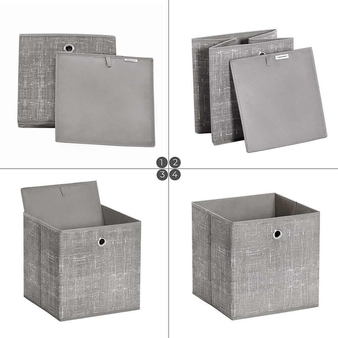 Set od 6 sklopivih kutija za odlaganje 30 x 30 x 30 cm, taupe | SONGMICS-Vasdom.hr