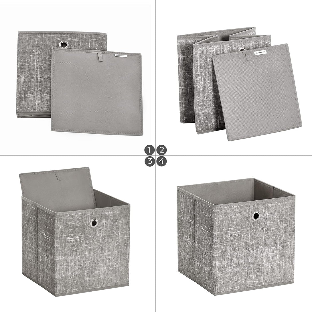 Set od 6 sklopivih kutija za odlaganje 30 x 30 x 30 cm, taupe | SONGMICS-Vasdom.hr