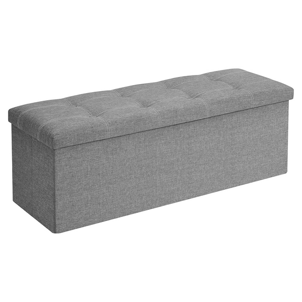 Skladišna klupa nosivosti do 300 kg, 110 x 38 x 38 cm, svijetlo siva | SONGMICS-Vasdom.hr