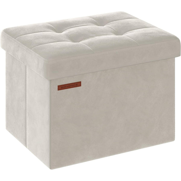 Skladišni tabure, nosivost do 130 kg, 31x41x31 cm, krem bijeli | SONGMICS-Vasdom.hr