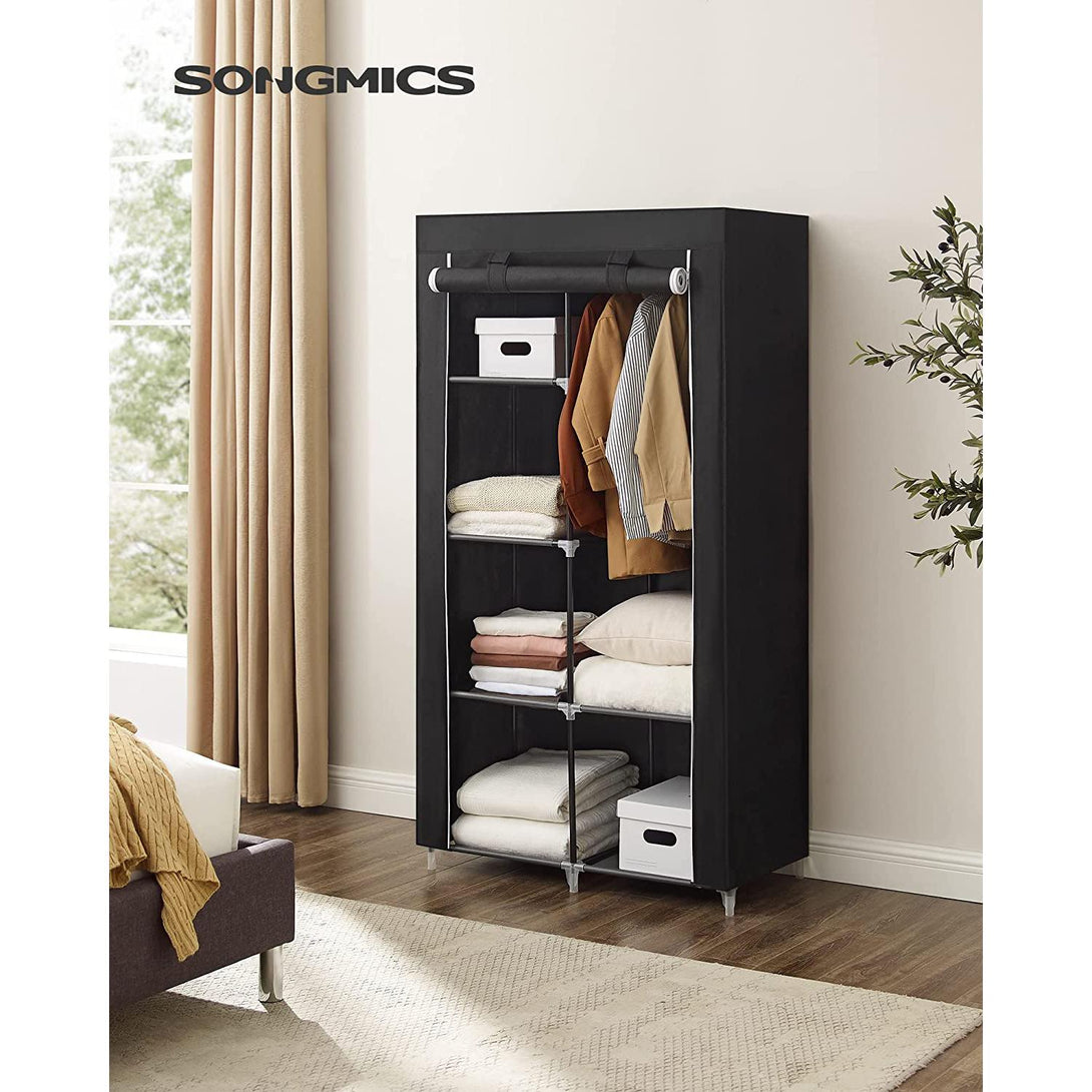 Sklopivi platneni ormar, mobilni ormar, 88x45x168 cm, crni | SONGMICS-Vasdom.hr