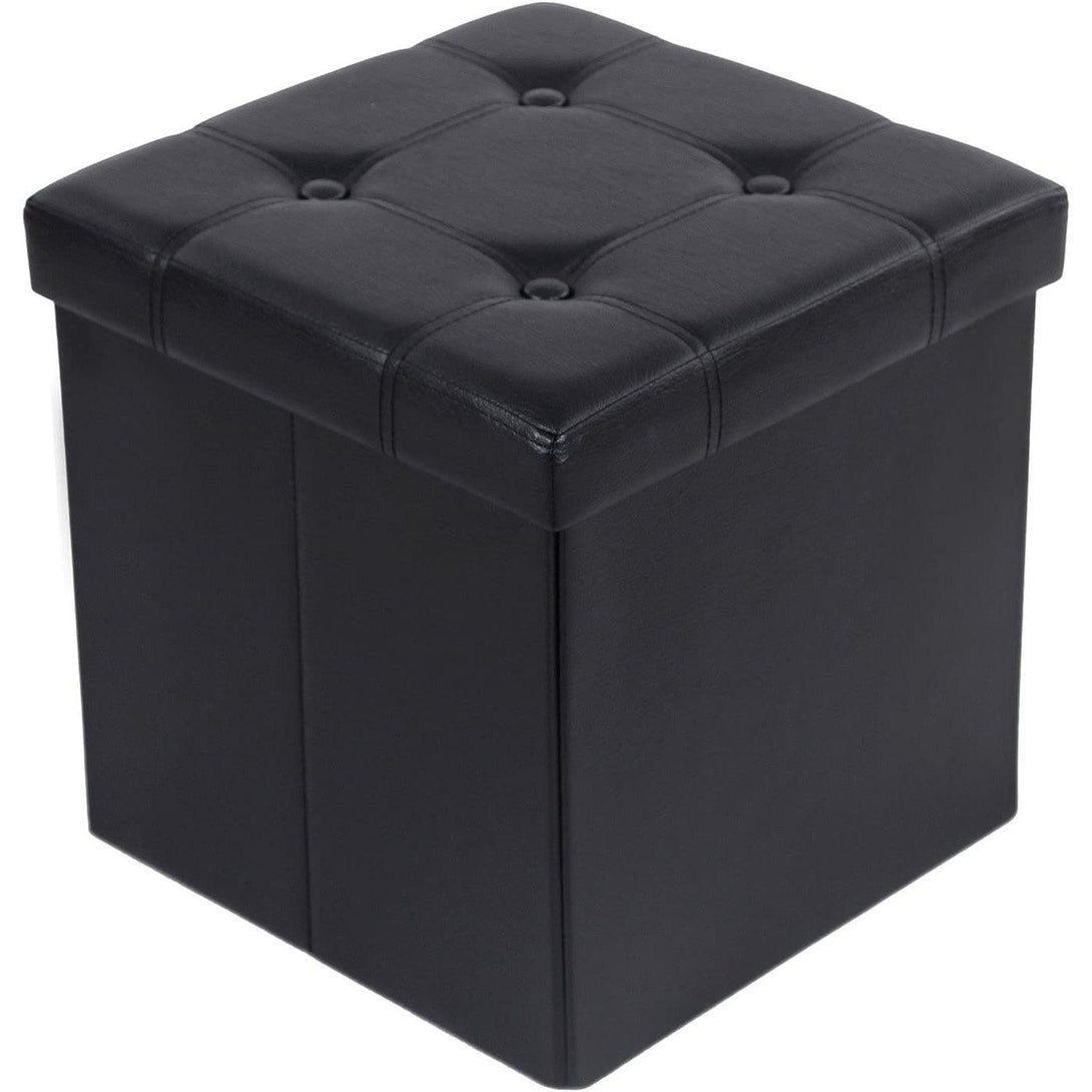 Sklopivi tabure za pohranu , nosivosti 300kg, crna, 38x38x38 cm, crne boje | SONGMICS-Vasdom.hr