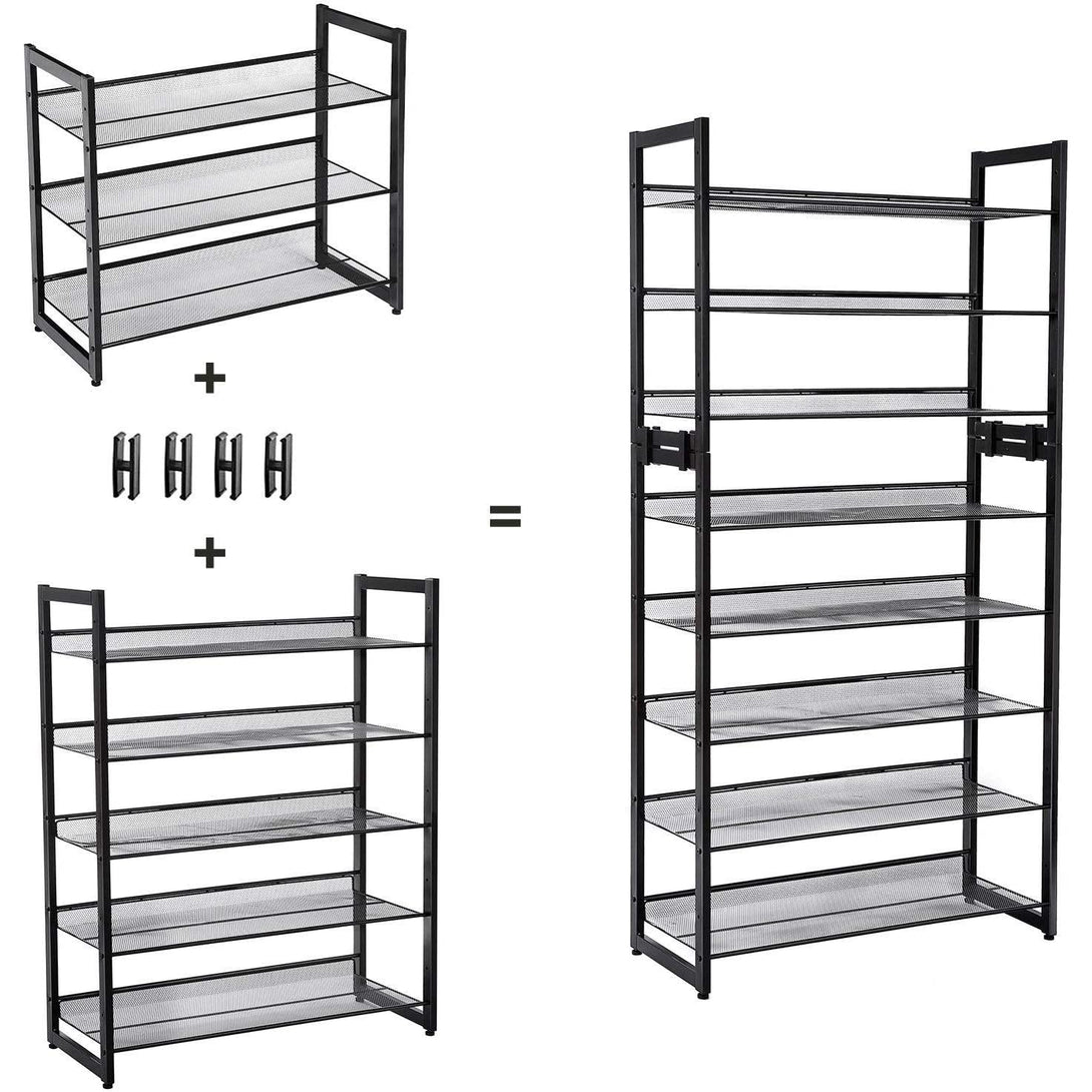 Stalak za cipele, polica na 5 razina, do 20 pari cipela 74 x 30,7 x 104 cm, crna | SONGMICS-Vasdom.hr