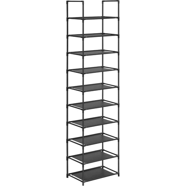 Stalak za cipele s 10 razina, 45 x 28 x 173 cm, crne boje | SONGMICS-Vasdom.hr